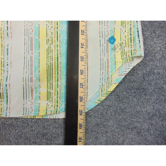 Tommy Bahama Shirt Mens XL Green Blue Stripe Cotton Silk - Picture 6 of 7